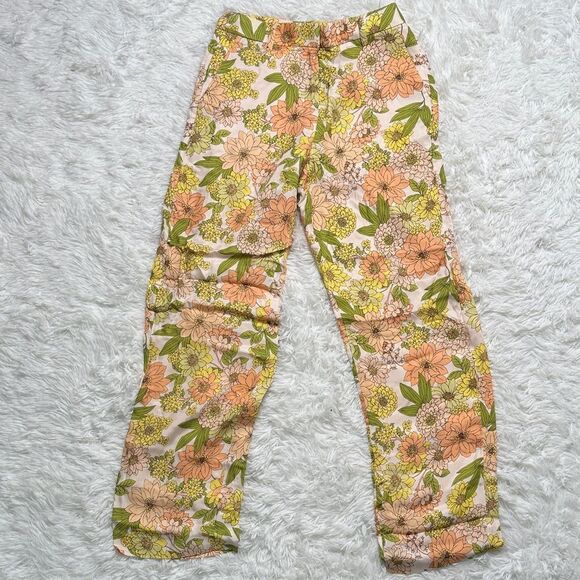 NWT J. Crew Floral Trousers - Yellow and Green Size 2 - Picture 12 of 13